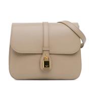 Pre-owned Leather shoulder-bags Celine Vintage , Beige , Dames