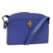 Pre-owned Leather celine-bags Celine Vintage , Blue , Dames