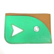 Pre-owned Leather wallets Hermès Vintage , Green , Dames