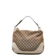 Pre-owned Canvas totes Gucci Vintage , White , Dames