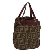 Pre-owned Canvas handbags Fendi Vintage , Brown , Dames