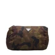 Pre-owned Fabric clutches Prada Vintage , Green , Dames