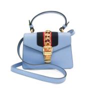 Pre-owned Leather gucci-bags Gucci Vintage , Blue , Dames