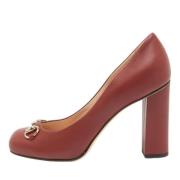 Pre-owned Leather heels Gucci Vintage , Red , Dames