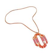 Pre-owned Fabric necklaces Hermès Vintage , Orange , Dames