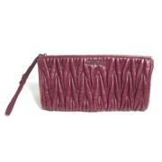 Pre-owned Leather pouches Miu Miu Pre-owned , Purple , Dames