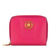 Pre-owned Leather wallets Versace Pre-owned , Pink , Dames