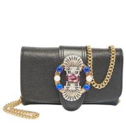 Pre-owned Leather clutches Miu Miu Pre-owned , Black , Dames