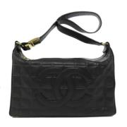 Pre-owned Leather shoulder-bags Chanel Vintage , Black , Dames