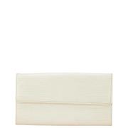 Pre-owned Leather wallets Louis Vuitton Vintage , White , Dames