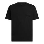 Zwarte Katoenen Logoshirt Etro , Black , Heren