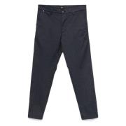 Slim-Fit Gemengde Katoenen Broek Hugo Boss , Blue , Heren