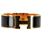 Pre-owned Yellow Gold bracelets Hermès Vintage , Black , Dames