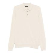 Licht Beige Polo Gebreide Trui Roberto Collina , Beige , Heren