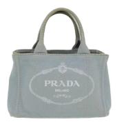 Pre-owned Canvas prada-bags Prada Vintage , Blue , Dames