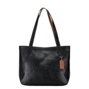 Pre-owned Leather handbags Coach Pre-owned , Black , Dames