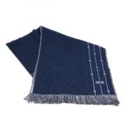 Pre-owned Wool scarves Dior Vintage , Blue , Dames