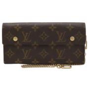 Pre-owned Canvas wallets Louis Vuitton Vintage , Brown , Dames