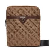 4G Logo Schoudertas - Milano Stijl Guess , Brown , Heren