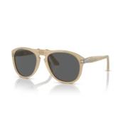 Retro Ronde Zonnebril Persol , Beige , Unisex