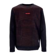 Jacquard Jumper Sweater Zwart/rood Propaganda , Multicolor , Heren