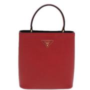 Pre-owned Leather handbags Prada Vintage , Red , Dames