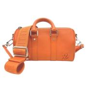 Pre-owned Leather louis-vuitton-bags Louis Vuitton Vintage , Orange , ...