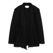 Zwarte Sjaal-Detail Blazer Genny , Black , Dames