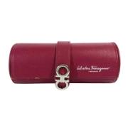 Pre-owned Leather home-office Salvatore Ferragamo Pre-owned , Red , Da...