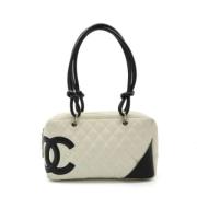 Pre-owned Leather chanel-bags Chanel Vintage , Beige , Dames