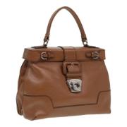 Pre-owned Leather handbags Salvatore Ferragamo Pre-owned , Brown , Dam...