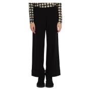 Wijde Pijp Jersey Broek Maliparmi , Black , Dames