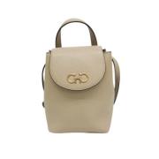 Pre-owned Leather shoulder-bags Salvatore Ferragamo Pre-owned , Beige ...