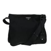 Pre-owned Nylon shoulder-bags Prada Vintage , Black , Dames