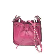 Pre-owned Leather shoulder-bags Valentino Vintage , Purple , Dames