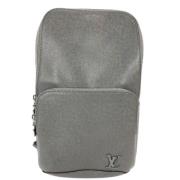 Pre-owned Leather louis-vuitton-bags Louis Vuitton Vintage , Gray , He...