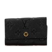 Pre-owned Leather key-holders Louis Vuitton Vintage , Black , Dames