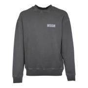 Antraciet Crewneck Sweater Msgm , Gray , Heren