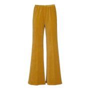 Elegante Flared Broek Forte Forte , Yellow , Dames