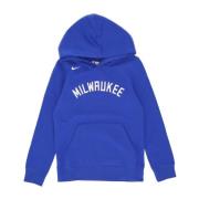 Milwaukee Bucks Teamkleuren Hoodie Nike , Blue , Heren