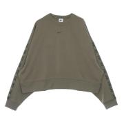 Oversize Crewneck Sweatshirt Matte Olive Nike , Green , Dames