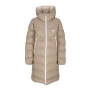 Gewatteerde Hooded Parka Windrunner Khaki Nike , Brown , Heren