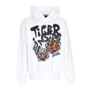 Tiger Hoodie Wit Lichtgewicht Hoodie Disclaimer , White , Heren