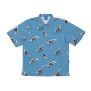 Blauw Monster Korte Mouwen Shirt Usual , Blue , Heren