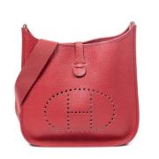 Pre-owned Leather shoulder-bags Hermès Vintage , Red , Dames