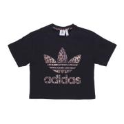 Animalier Big Logo Tee Zwart T-shirt Adidas , Black , Dames