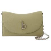 Leather shoulder-bags Burberry , Beige , Dames