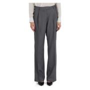 Cargo broek met wijde pijpen in viscose mix Replay , Gray , Dames