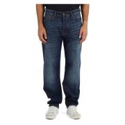 Relaxed Straight Jeans met Vijf Zakken Armani Exchange , Blue , Heren