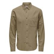 Overhemd Only & Sons , Beige , Heren